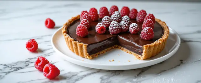 Dark Chocolate Raspberry Tart