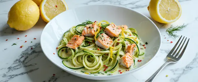 Dill and Salmon Zucchini Noodles