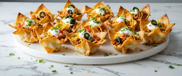 DIY Taco Cups with Ground Turkey
