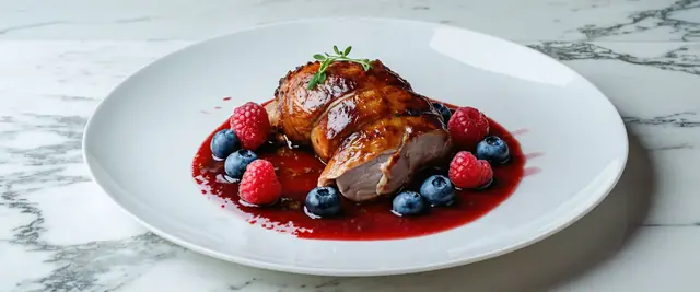 Duck Confit with Berry Glaze