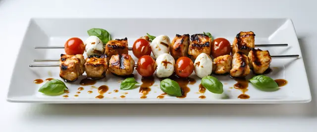 Easy Caprese Chicken Skewers