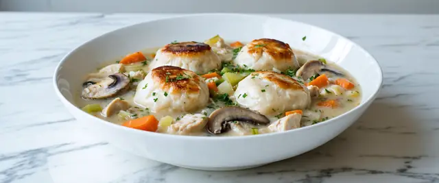 Easy Chicken and Mushroom Dumplings
