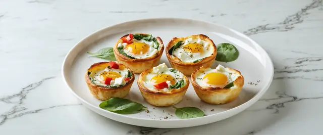 Egg Muffin Cups with Spinach and Feta