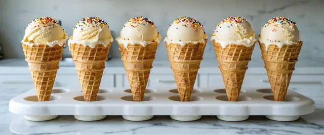 Egg Waffle Ice Cream Cones