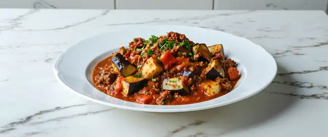 Eggplant with Ground Meat (Kıymalı Patlıcan)