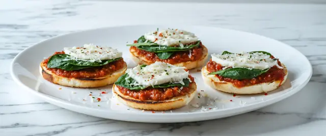 English Muffin Pizzas with Spinach