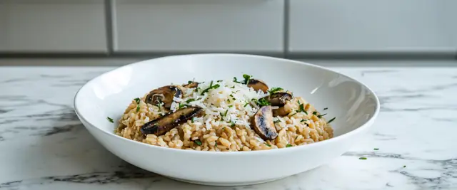 Farro and Mushroom Risotto with Thyme