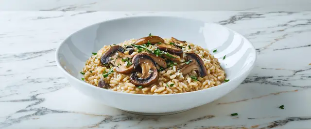 Farro Mushroom Risotto with Shiitake