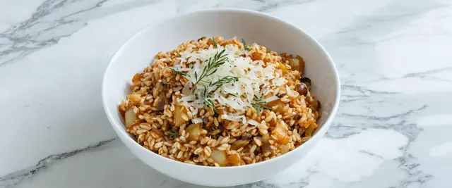 Farro Pilaf with Caramelized Onions and Thyme