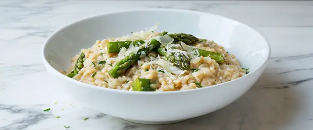 Farro Risotto with Asparagus and Parmesan