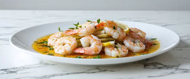Fennel Saffron Steamed Shrimp