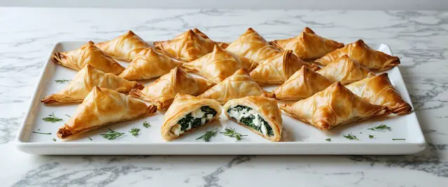 Feta and Spinach Phyllo Triangles