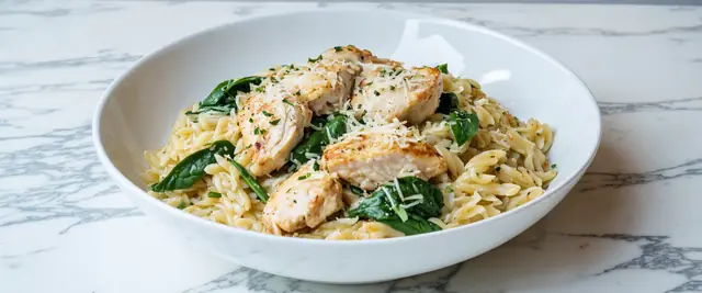 One-Pot Garlic Parmesan Chicken and Orzo