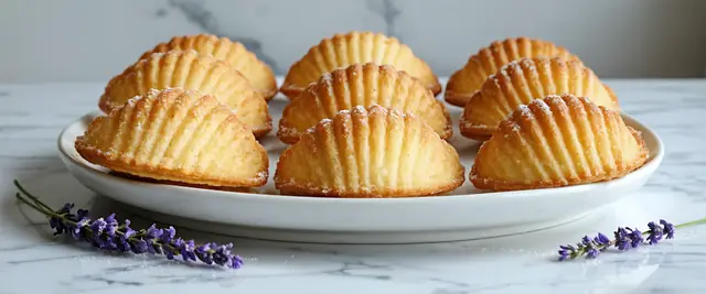 Fragrant Lemon Madeleines with Lavender Sugar