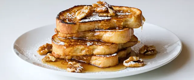 French Toast with Walnuts and Mixed Berry Sauce