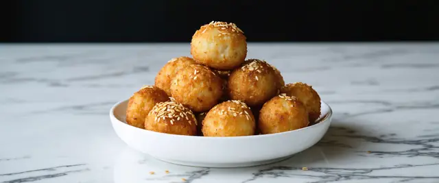 Fried Sesame Balls with Glutinous Rice Flour