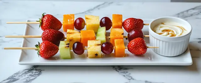 Fruit Kabobs with Yogurt Dip