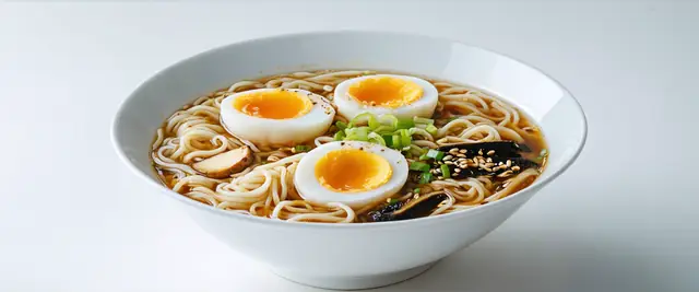 Garlic Infused Ramen Noodles with Shiitake Mushrooms