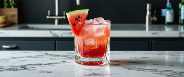 Gin-Based Poet Cocktail with Watermelon and Lemon
