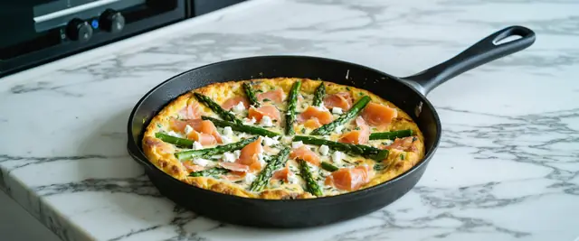 Gluten-Free Smoked Salmon and Asparagus Frittata