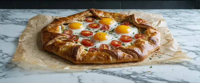 Gluten-Free Tomato and Goat Cheese Breakfast Galette