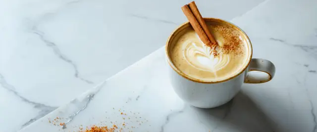 Golden Milk Latte with Cinnamon Infusion