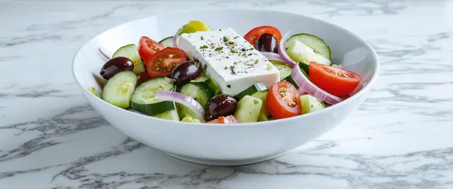 Greek Salad with Cucumber, Kalamata Olives, and Feta