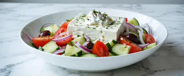 Greek Salad with Tzatziki Tuna
