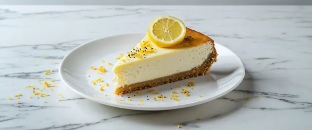 High-Protein Lemon Poppy Seed Cheesecake