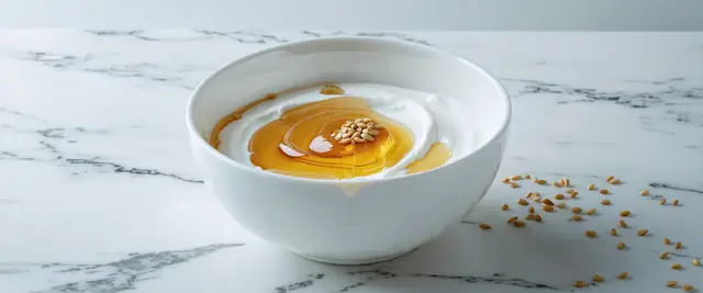 Greek Yogurt with Honey and Hemp Seeds