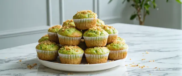 Green Smoothie Muffins with Kale and Pineapple Twist