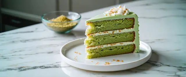 Green Tea Matcha Cake with Coconut Matcha Frosting
