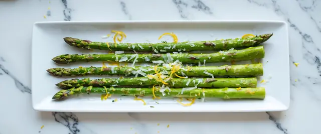 Grilled Asparagus with Lemon Zest and Parmesan