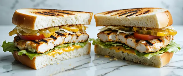 Grilled Caesar Chicken Burger with Parmesan