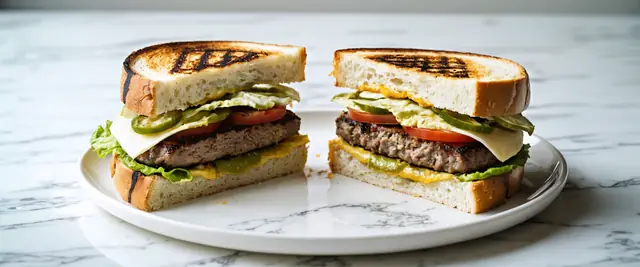 Grilled Green Chile Cheeseburgers