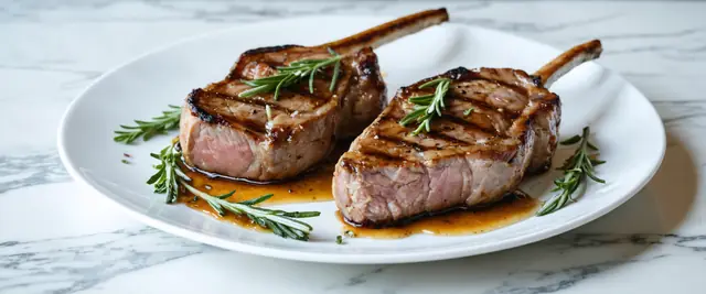 Grilled Honey Mustard Pork Chops with Thyme