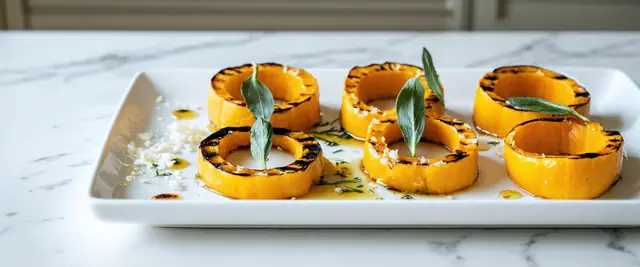 Grilled Kabocha Squash with Sage Butter