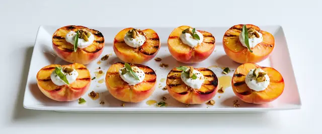 Grilled Nectarine & Goat Cheese