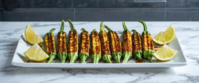 Grilled Okra with Cajun Spice