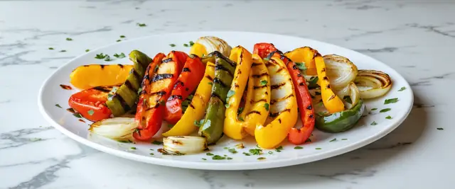 Grilled Peppers And Onions