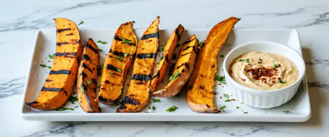 Grilled Sweet Potato Wedges with Chipotle Mayo