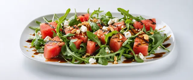 Grilled Watermelon Salad with Feta and Mint