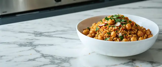 Harissa Spiced Couscous with Chickpeas