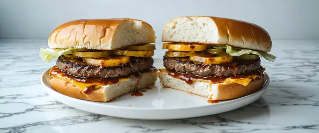 Hawaiian BBQ Burger with Grilled Pineapple