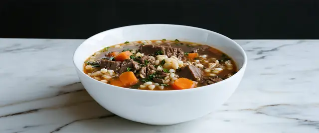Hearty Beef and Barley Soup with Rosemary and Smoky Paprika