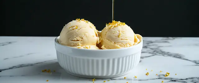 Homemade Chamomile Honey Ice Cream