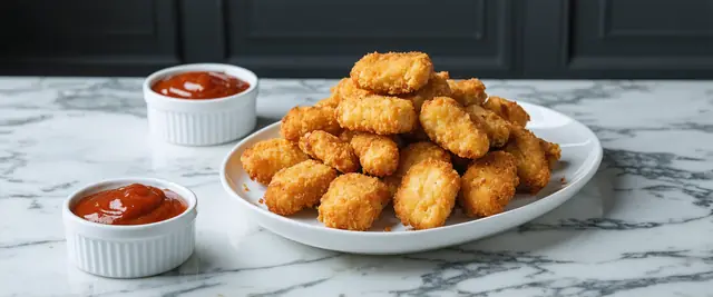 Homemade Chicken Nuggets with Ketchup