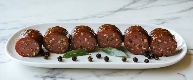 Homemade Morcela Blood Sausage