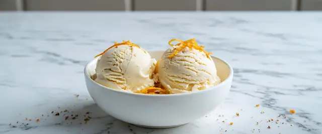 Homemade Orange Cardamom Ice Cream