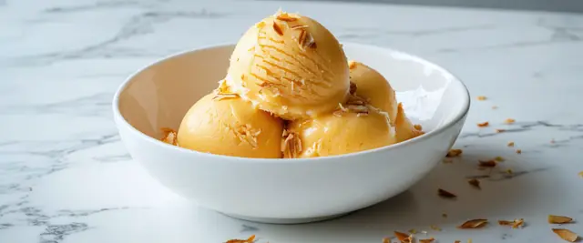 Homemade Passion Fruit Coconut Sorbet